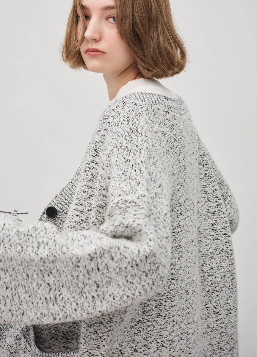 粗花呢針織外套